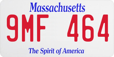 MA license plate 9MF464