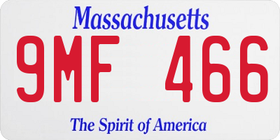 MA license plate 9MF466