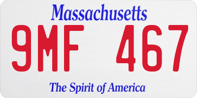 MA license plate 9MF467