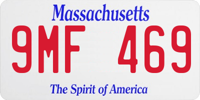 MA license plate 9MF469