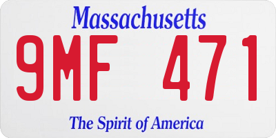 MA license plate 9MF471