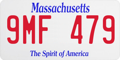 MA license plate 9MF479