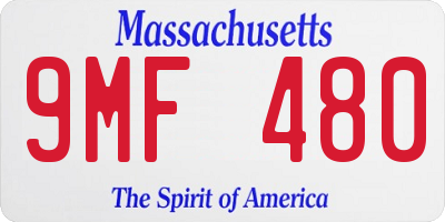 MA license plate 9MF480