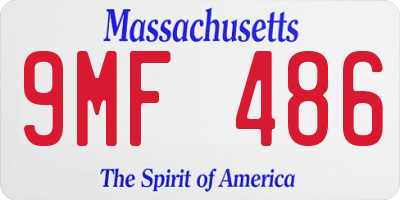MA license plate 9MF486