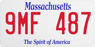 MA license plate 9MF487