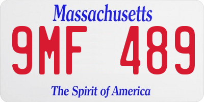 MA license plate 9MF489