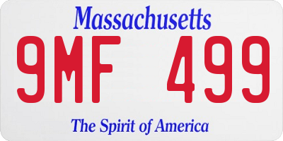 MA license plate 9MF499