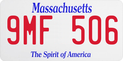 MA license plate 9MF506