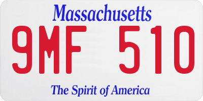 MA license plate 9MF510