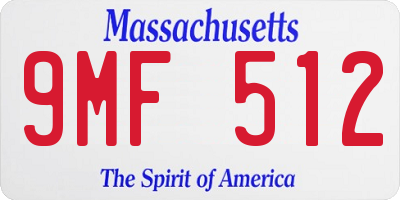 MA license plate 9MF512