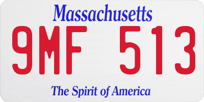 MA license plate 9MF513