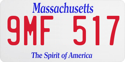 MA license plate 9MF517
