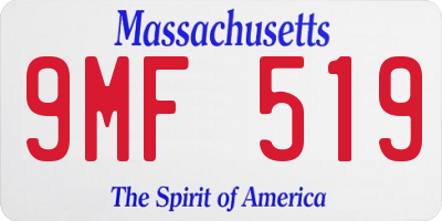 MA license plate 9MF519