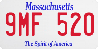 MA license plate 9MF520