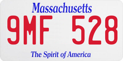 MA license plate 9MF528