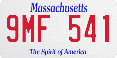 MA license plate 9MF541