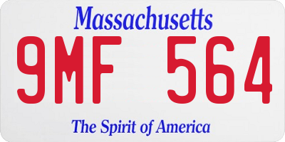 MA license plate 9MF564