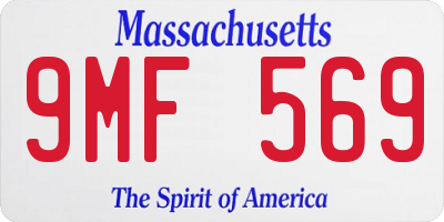 MA license plate 9MF569