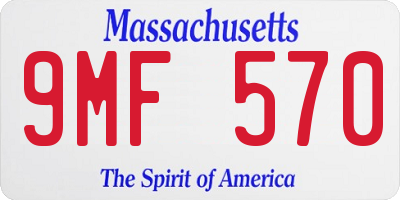 MA license plate 9MF570