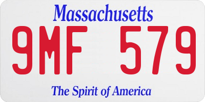 MA license plate 9MF579