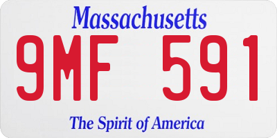 MA license plate 9MF591