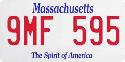 MA license plate 9MF595