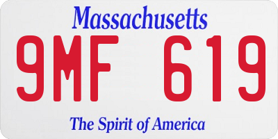 MA license plate 9MF619