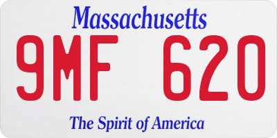 MA license plate 9MF620