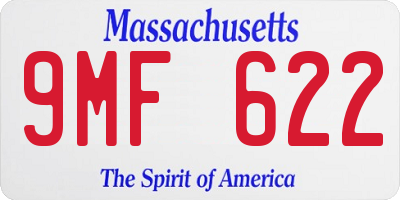 MA license plate 9MF622