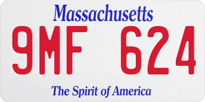 MA license plate 9MF624