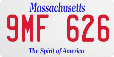 MA license plate 9MF626