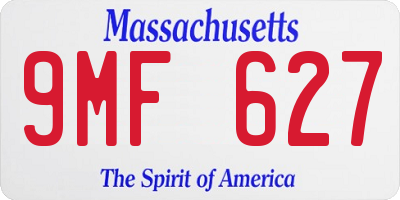 MA license plate 9MF627