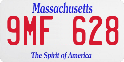 MA license plate 9MF628