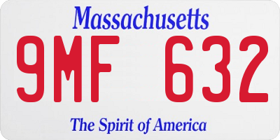 MA license plate 9MF632
