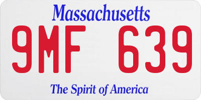 MA license plate 9MF639