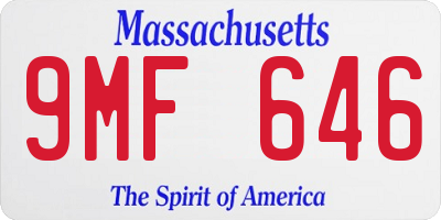 MA license plate 9MF646