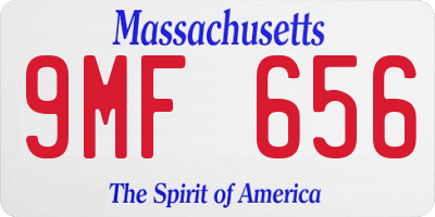 MA license plate 9MF656