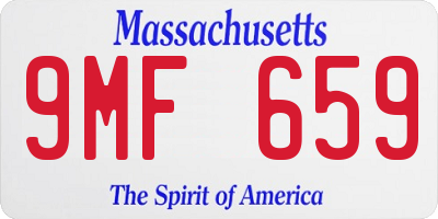 MA license plate 9MF659