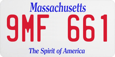 MA license plate 9MF661