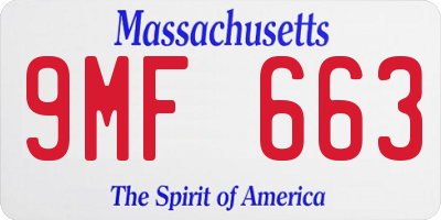 MA license plate 9MF663