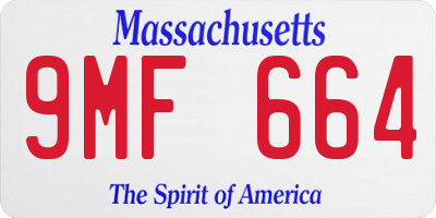 MA license plate 9MF664