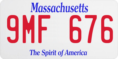MA license plate 9MF676
