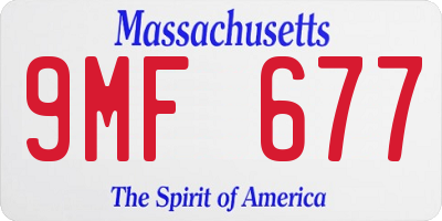 MA license plate 9MF677