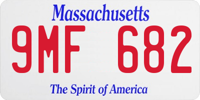 MA license plate 9MF682