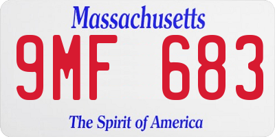 MA license plate 9MF683