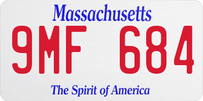 MA license plate 9MF684