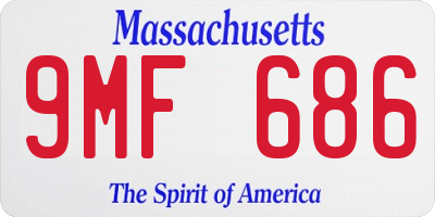 MA license plate 9MF686
