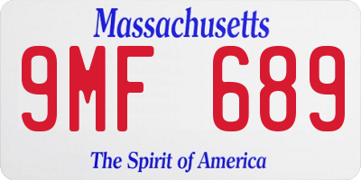 MA license plate 9MF689