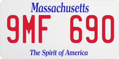 MA license plate 9MF690