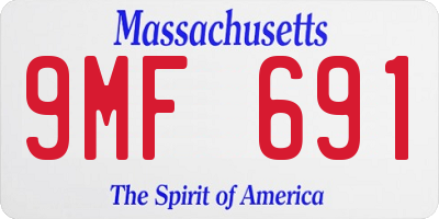 MA license plate 9MF691